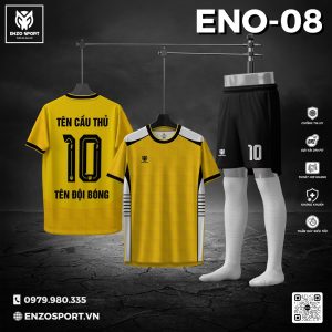 Áo Bóng Đá Không Logo ENO-08 Vàng