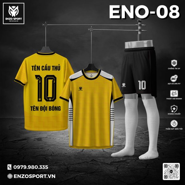 Áo Bóng Đá Không Logo ENO-08 Vàng