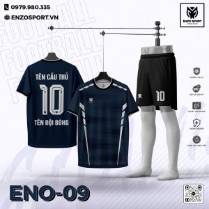 Áo Bóng Đá Không Logo ENO-09 Tím Than