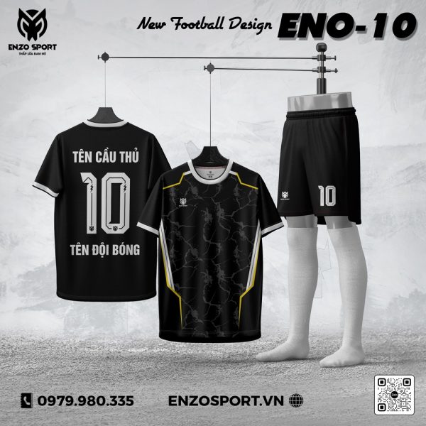 Áo Thiết Kế Không Logo ENO-10 Màu Đen