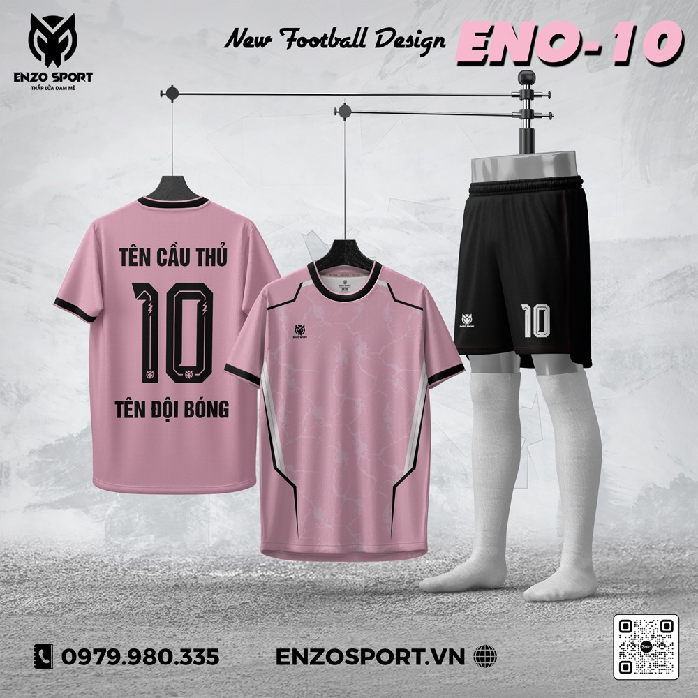 Áo Thiết Kế Không Logo ENO-10 Màu Hồng