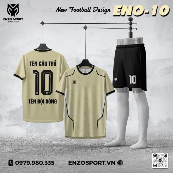 Áo Thiết Kế Không Logo ENO-10 Màu Vàng Kem