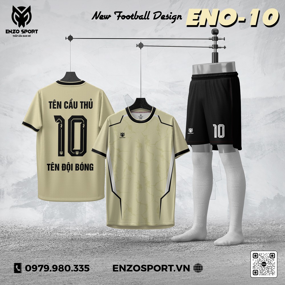 Áo Thiết Kế Không Logo ENO-10 Màu Vàng Kem