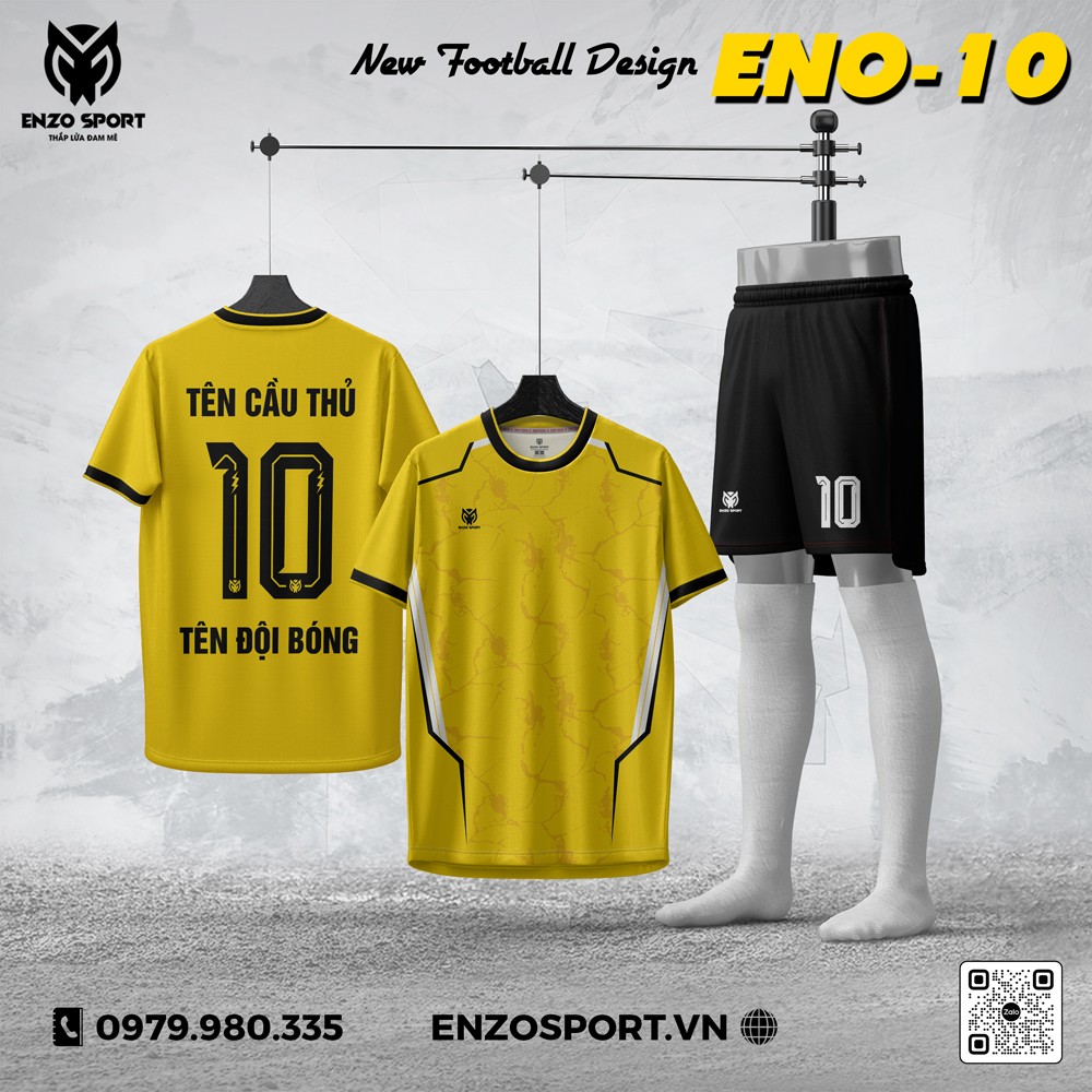 Áo Thiết Kế Không Logo ENO-10 Màu Vàng