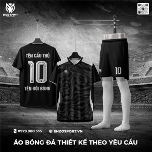 Áo Bóng Đá Không Logo Màu Đen Mới Nhất