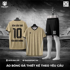 Áo Bóng Đá Không Logo Màu Vàng Kem Bắt Mắt