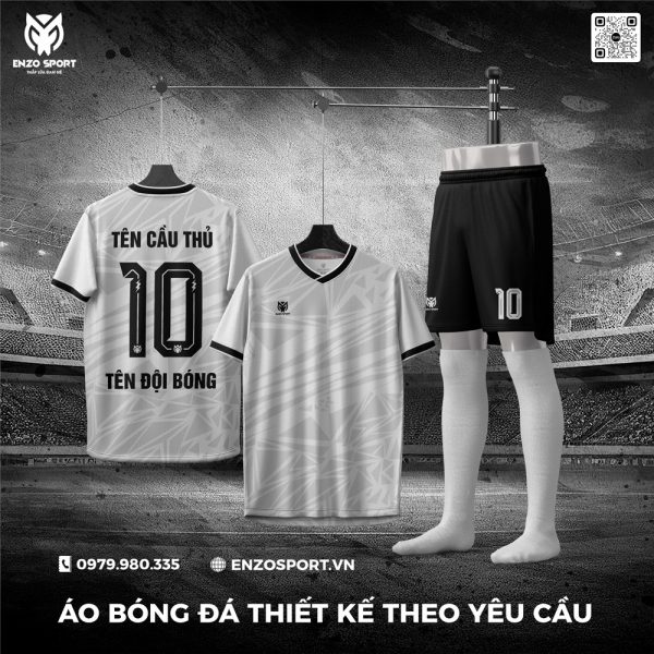 Áo Bóng Đá Không Logo Màu Trắng Mới Nhất