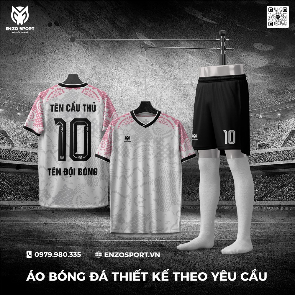 Áo Bóng Đá Không Lo Phối Trắng Hồng Bắt Mắt