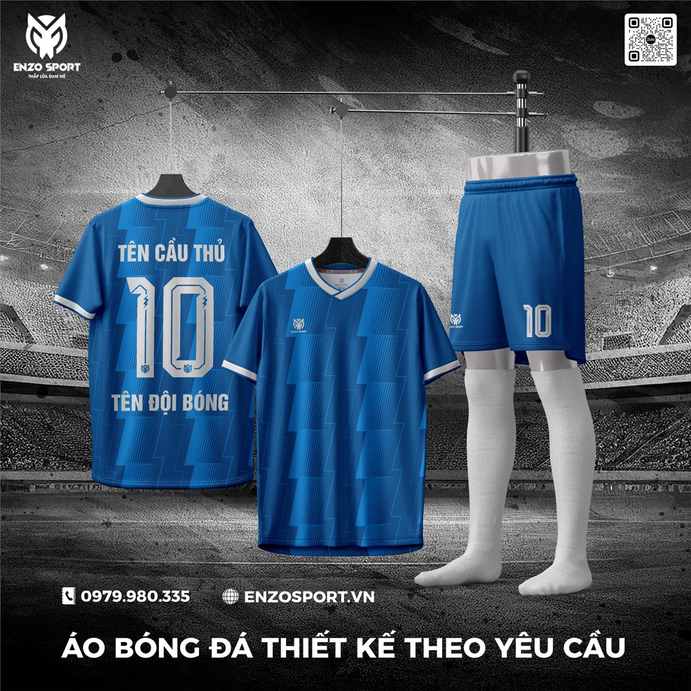 Áo Bóng Đá Không Logo Màu Xanh Bích Đẹp Nhất