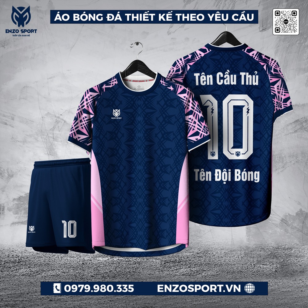 Áo Bóng Đá Không Logo Màu Tím Than Đẹp Nhất