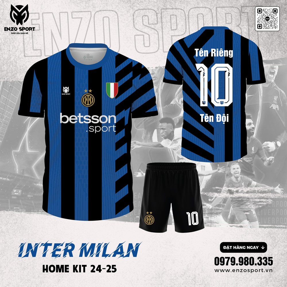 Áo đấu Inter Milan 2024-2025 sân nhà màu đen xanh dương