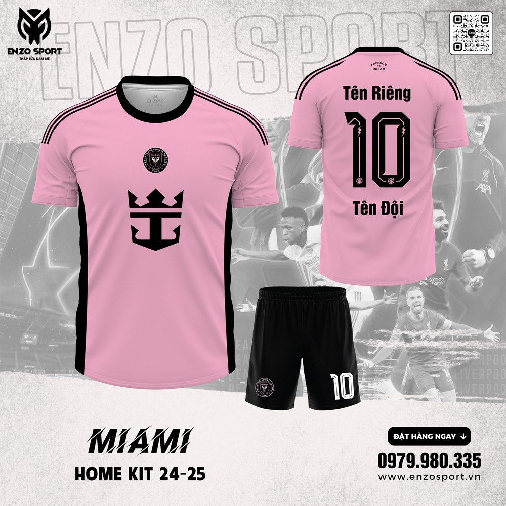 Áo đấu MIAMI Home Kit 24-25 màu hồng pastel ENZO SPORT