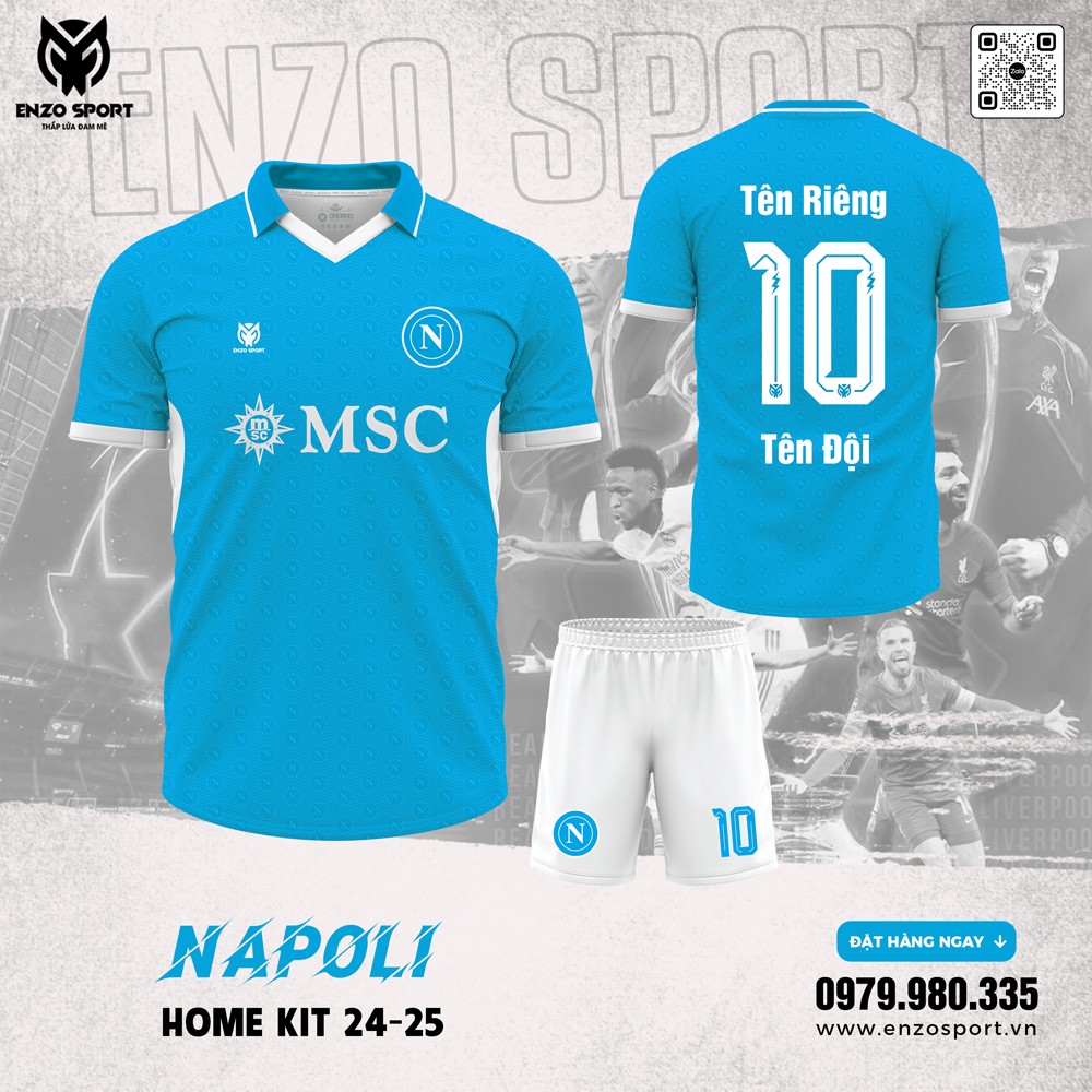 Áo đấu sân nhà Napoli 2024-2025 màu xanh trời